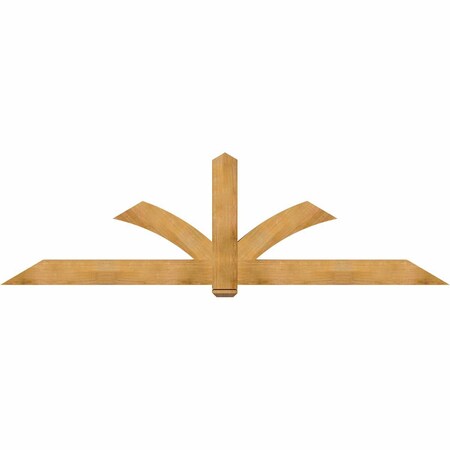 Ekena Millwork Redmond Rough Sawn Timber Gable Bracket, Western Red Cedar, 108"W x 31 1/2"H x 4"D x 6"F, 7/12 Pitch GBW108X31X0406RED00RWR